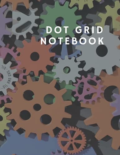 Dot: Dot Grid Notebook Large Size Pages ( 8. 5x11 Inches)- 120 Dotted Pages , Black Dotted Journal, Notebook