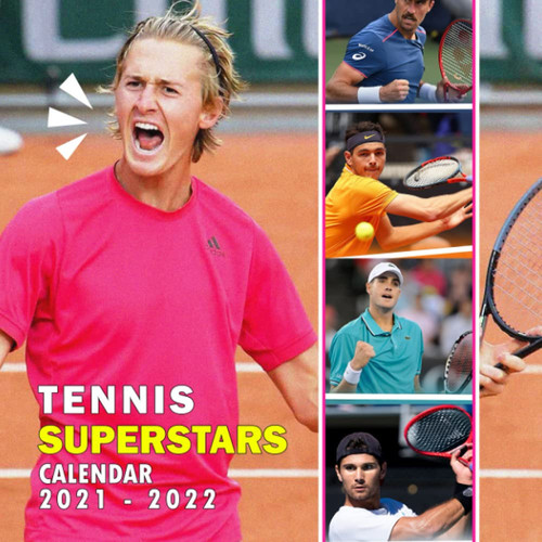 2021 - 2022 TENNIS SUPERSTARS CALENDAR: U.S Open - 16 Monthly OFFICIAL Mini Calendar from September 2021 to December 2022 | Classroom, Home, Office Supplies