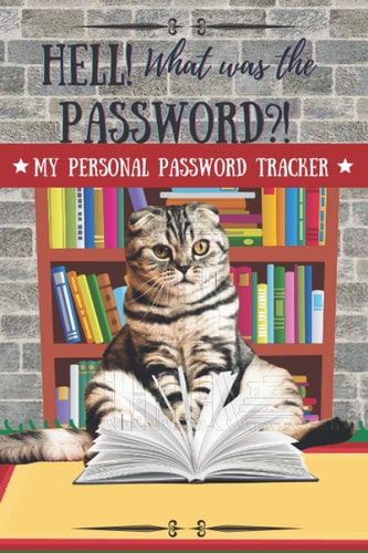 My Personal Password Tracker: Cute & usefull password tracker book | Stuff I can't remember; Funny cat cover