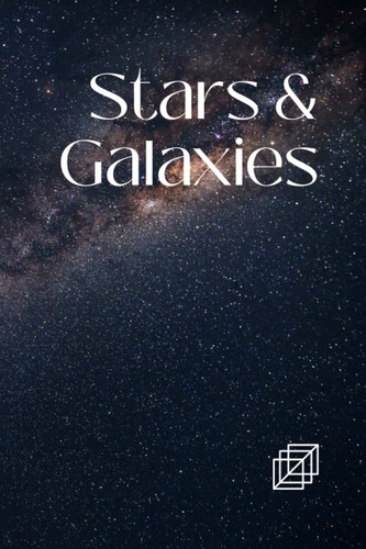 Stars and Galaxies: Notebook: Elegant black notebook