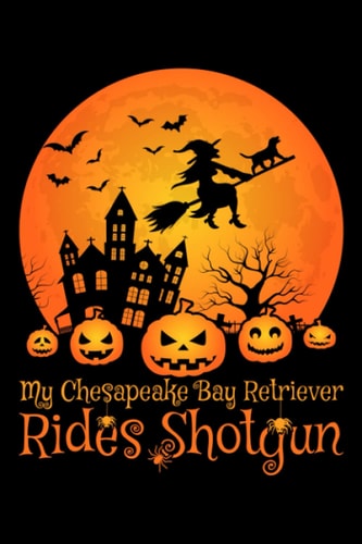 My Chesapeake Bay Retriever Rides Shotgun Halloween Composition Notebook: Chesapeake Bay Retriever Dog Journal Halloween Notebook or Journal for School / Work / Journal For This Halloween