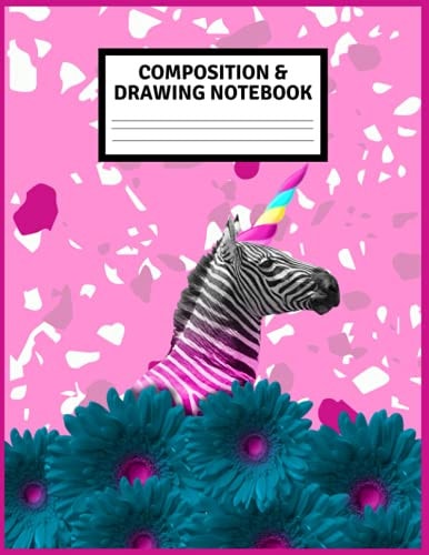 Composition & Drawing Notebook: Unicorn Story Journal