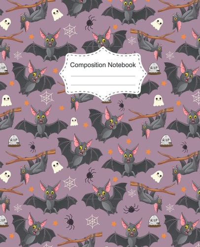 Halloween Bat Composition Notebook: Bat Blank Lined Halloween Trick Or Treat Composition Notebook To Write Notes Password, Notepad, To Do Lists for This Halloween