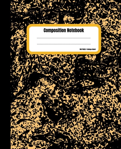 Composition Notebook College Ruled: Gold Marble College Ruled Lined Paper Composition Notebook for Boys Girls Kids Teens Students for Back to School and Home College Writing Notes.