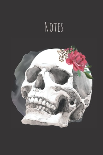 Notes Black Interior Lined Paper Notebook/ Journal