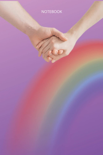 Rainbow Holding Hands: Stylish Notebook, Design Notebook, Journal, Diary, Style, Love, Gift, School, Work