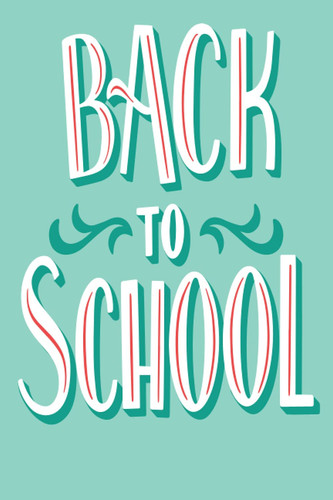 back to school: Journal college ruled Page Notebook 6x9 white 110 page