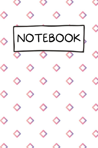 Notebook - Pink Ombre Diamond Design - Lined Pages (6 x 9)