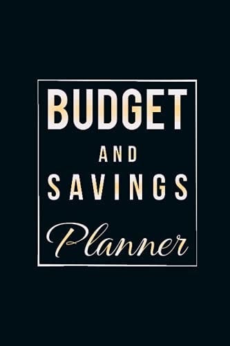 Budget and Savings Planner: Solid cool black color cover design budget tracker journal, present gift ideas for your friends and family who loves save money.