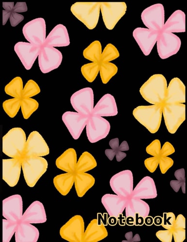 Flower black: Notebook Diary: Journal Notebook: Lined Notebook Journal Diary: 8.5x11, White Paper, College Rule Line Spacing, 120 Pages Paperback: ... journal is a perfect multi-purpose notebook.