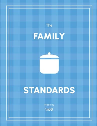 Family standards - Recipe book to fill out: Empty recipe book to fill in - Minimalist Design