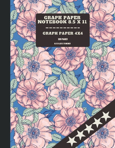 Graph Paper Notebook 8.5 X 11: Quad Ruled 4x4 - 120 Pages