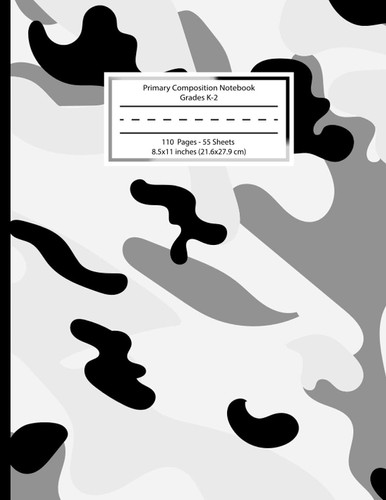 Primary Composition Notebook Grades K-2: White Camo, 2nd Grade Kindergarten Writing Journal ( Story Paper & Drawing Journal ) Lined Half Page Dotted ... To Draw For Kids ... Creative Boys And Girls