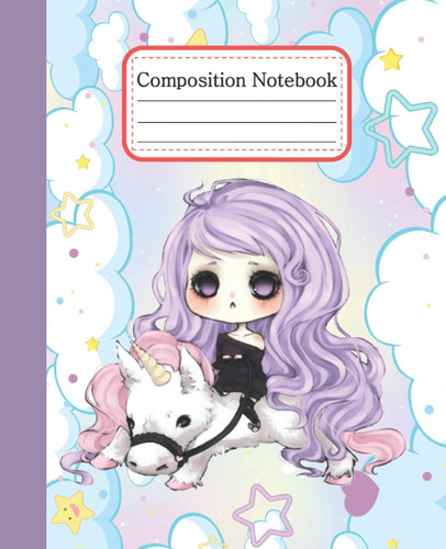 Creepy Kawaii Pastel Goth Composition Notebook: Wide-Ruled, for kids, Teens, and Adults | 7.5 x 9.25, 100 Wide Ruled Pages | Gift Ideas, for Boys and Girls (Composition Notebooks)