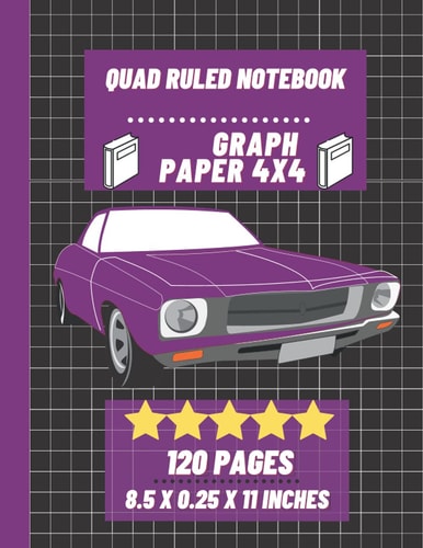 Quad Ruled Notebook: Quad Ruled 4x4 Pages 8.5 X 11 Inches - 120 Pages