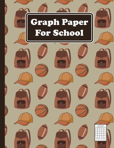 Graph Paper For School: Composition Notebook Graph Paper Math, Grid Paper for Math & Science Students, Quad Ruled 5x5 (120 Pages, 8.5'' x 11'')