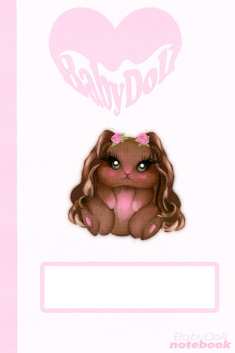 BabyDoll Notebook:  pink/white  120 page Notebook 6"x9"