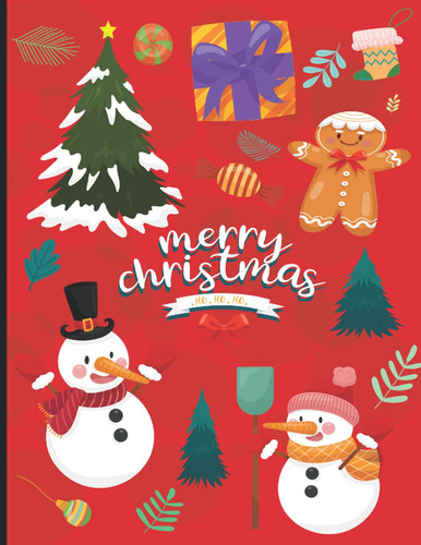 Merry Christmas: Happy Christmas Notebook - Christmas Journal - Dot Lined Notebook - 120 Pages - 8.5 x 11 Inches - Dairy , Planner , To Do List - Best Gift Ideas .