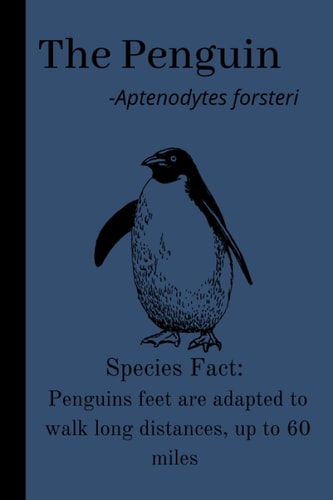 The Penguin: Lined Notebook Journal with Penguin on Inside Pages (120 pages, 6"x9" size)