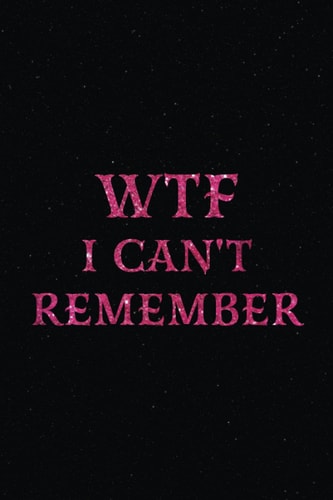 WTF I Can't Remember: Funny Notebook for Passwords Alphabet Tabs with Cute Outer Space Cover / User ID and Password Safe Book for Girls and Women / Gray Pages