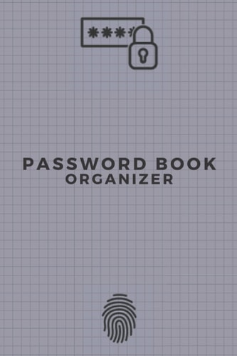 Password Book Organizer: 6 x 9 Password Notebook With Tabs Printed Grey Lined Design