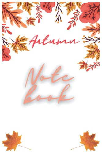 Autumn's Notebook: Autumn Retro Styled Colorful Blank Lined Notebook