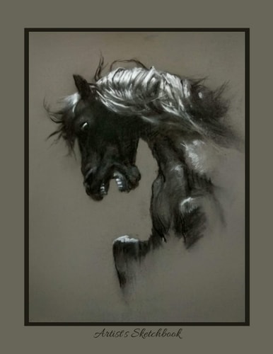 Artist's Sketchbook: Mustang Drawing Book | 110 Blank Pages | 8.5 x 11 | For Artists | Kids | Adults | Students