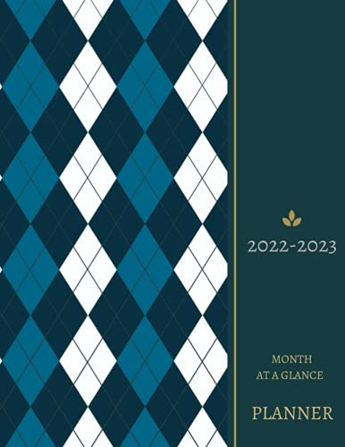2022-2023 Month At A Glance Planner For Men: A 2 Year Month Overview Planner and Schedule Organiser for school, College or Office
