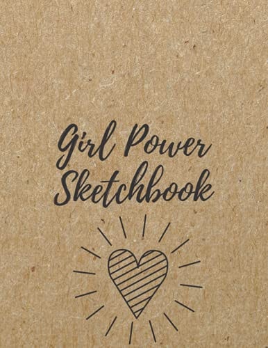 Girl Power Doodle Sketchbook | Size 8.5 x 11