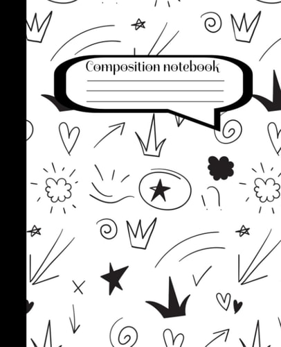 Notebook: Black and White Elements Composition Notebook: College-Ruled 100 Pages 7.5 x 9.25 with a softcover. The best gift for adults, students, children and college teachers.