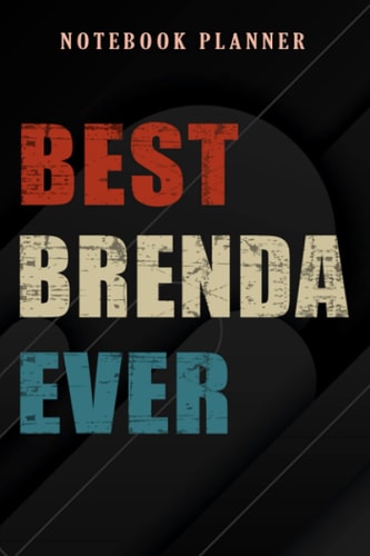Notebook Planner Womens Best Brenda Ever Retro Vintage First Name Gift pretty: 6x9 in ,Money,Budget,Do It All,Passion,Small Business,High Performance