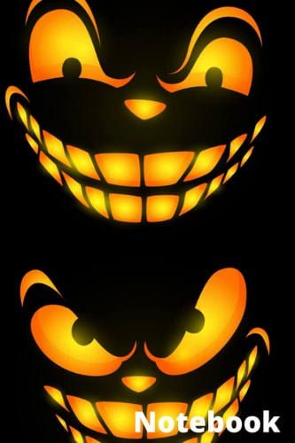 Notebook: Halloween Faces Cover - Size (6" - 9" inches) 120 Pages: Lined Paper