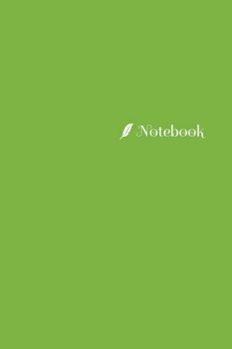 NOTEBOOK: Green Notebook - Blank Unlined Notebook for Students/Teachers/Researchers - Size 6" x 9" - 70 Pages