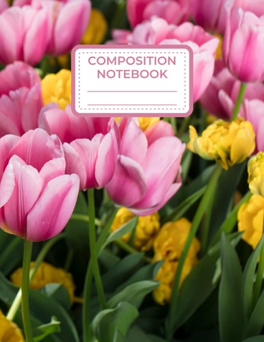 Tulip Composition Notebook: 8.5" x 11", 120 lined pages with a matted finished cover.