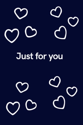Just for you: Vector heart designed notebook