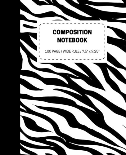 Zebra Composition Notebook: Zebra Gifts For Teachers