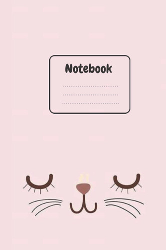 Composition Blank Notebook: Notebook Journal Cat Lover For Girls / 6x9 in / 100 pages
