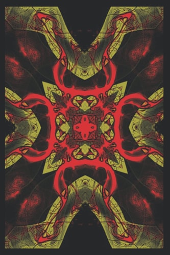 Notebook: 6" X 9" 120 College Ruled Lined pages Red Flames on Yellow Motif Cover