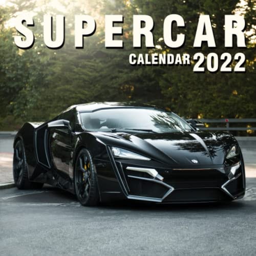 Supercars Calendar 2022 January 2022 - December 2022 Special Gifts for All People Love Car | Classroom, Home, Office Supplies