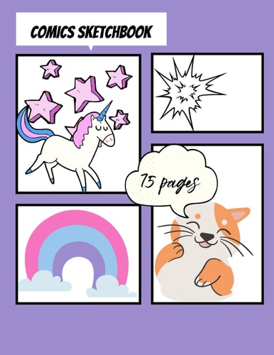 Cartoon sketchbook, draw your own comics