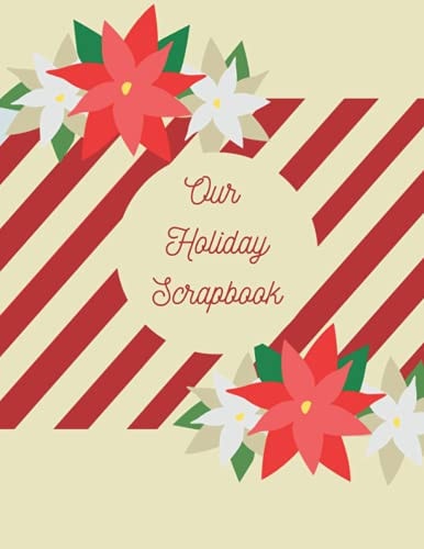 My Holiday Scrapbook: Premade Scrapbook with Designer Red and Cream Pages