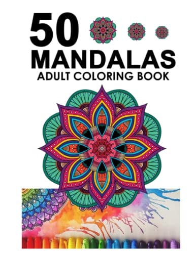 50 Mandalas Adult Coloring Book