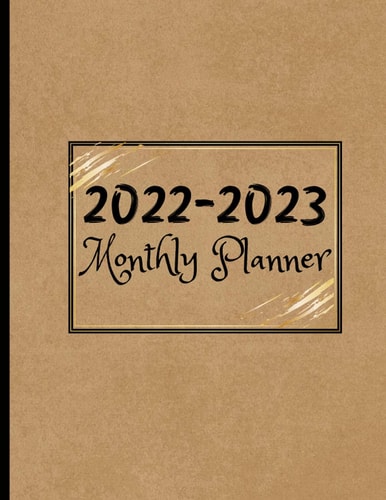 2022-2023 Planner: Jan 2022 - Dec 2023 2 Year Monthly Calendar Planner With Contacts and Passwords / To Do List Academic Schedule Agenda Logbook Or ... Planner / High Quality Brown Matte Cover
