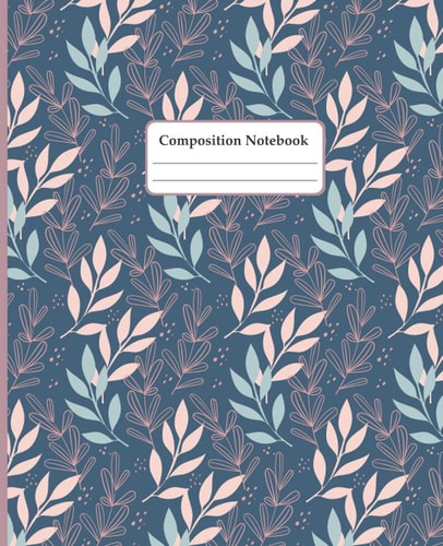 Dusty Pink Floral Pattern Composition Notebook: Dusty Pink Floral Pattern Composition Notebook, Pastel Pattern Composition Notebook, 200 pages 7.5x9.25 College Ruled Pages