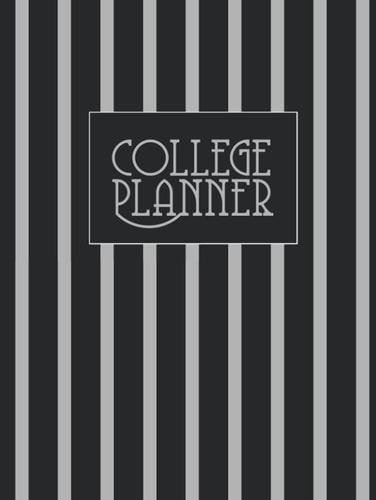 COLLEGE PLANNER: Black Hardcover UNDATED 2in1 PLANNER perfect for COLLEGE STUDENT, a large 8.25x11 inches, 100 pages perfect bound.