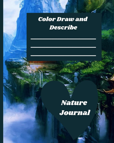 Color draw and describe nature journal: For pre-k. Grade 1, k-2 and kindergarten with picture box