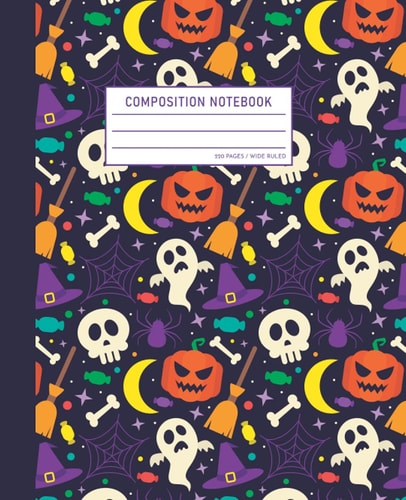 Composition Notebook: halloween composition notebook college ruled | Halloween Cute Pumpkin & Theme Notebook for Kids,Teens & Adults| Halloween ... | 7.5" x 9.25" | School Subject Book Notes