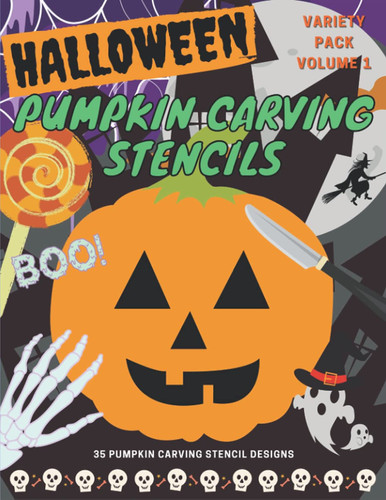 Pumpkin Carving Stencils Volume 1: Spooky Fun Halloween Variety Pack