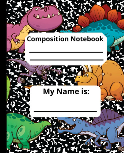 Primary Composition Notebook: Boys Writing Journal with Half Picture Space with Dinosaurs: Dinosaurs and a Composition Notebook for Boys