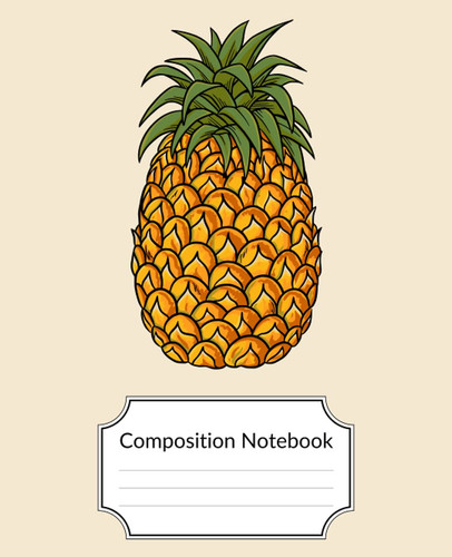 Composition Notebook Pineapple Wide Ruled Notebook for School